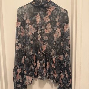 Zara Floral Sheer Women's Top